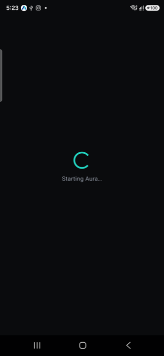 Aura splash screen on launch